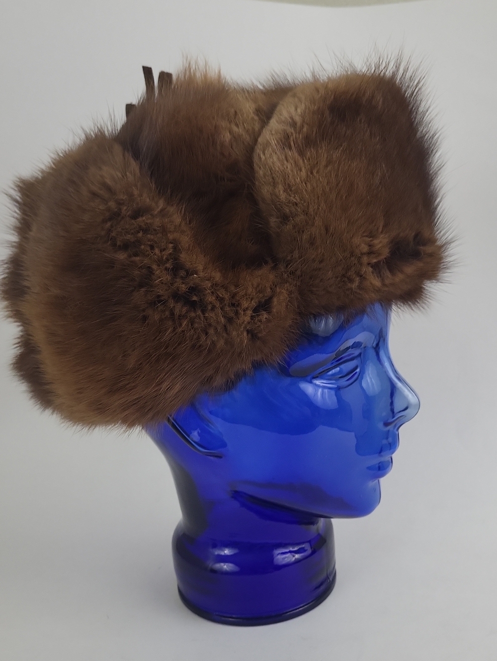 Vtg Collins Wien Salzburg Brown Rabbit Fur Ushanka Hat